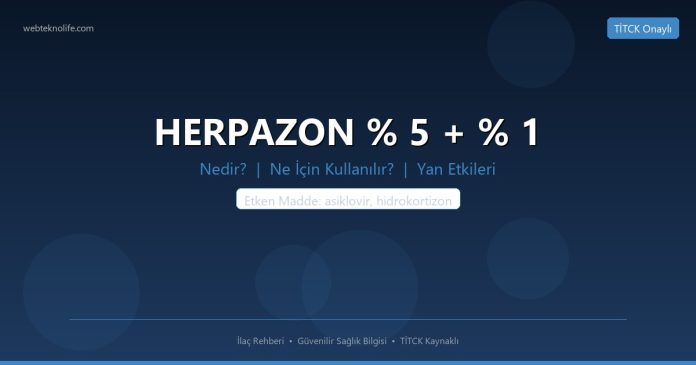 HERPAZON % 5 + % 1 nedir ne işe yarar - ilaç bilgisi