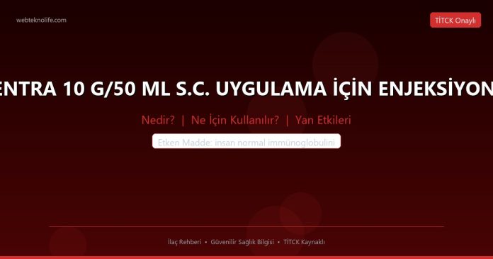 HİZENTRA 10 G/50 ML S.C. UYGULAMA İÇİN ENJEKSİYONLUK nedir ne işe yarar - ilaç bilgisi