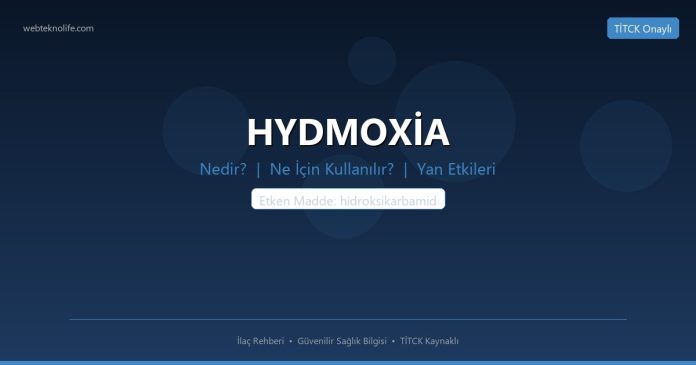 HYDMOXİA nedir ne işe yarar - ilaç bilgisi