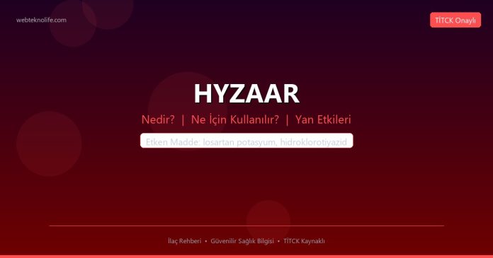 HYZAAR nedir ne işe yarar - ilaç bilgisi