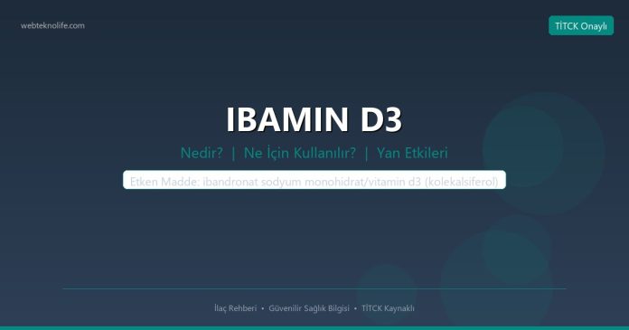 IBAMIN D3 nedir ne işe yarar - ilaç bilgisi