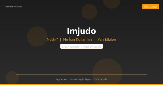 Imjudo nedir ne işe yarar - ilaç bilgisi