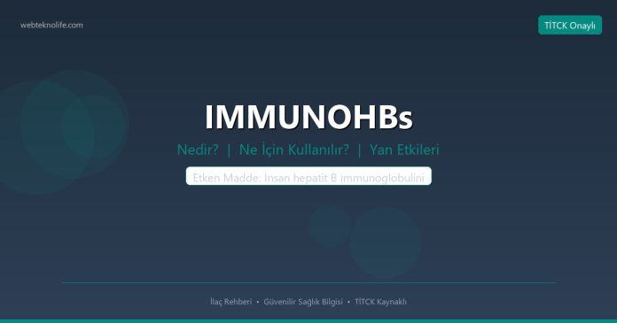 IMMUNOHBs nedir ne işe yarar - ilaç bilgisi