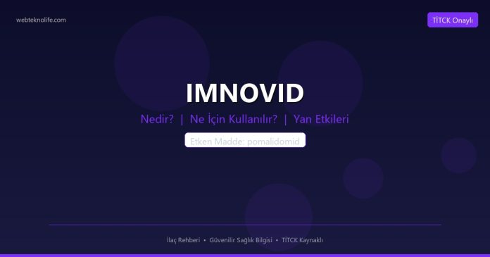 IMNOVID nedir ne işe yarar - ilaç bilgisi
