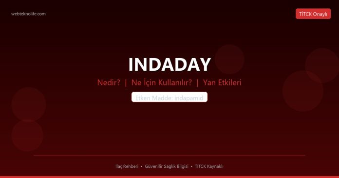 INDADAY nedir ne işe yarar - ilaç bilgisi