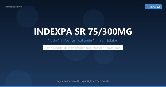 INDEXPA SR 75/300MG nedir ne işe yarar - ilaç bilgisi