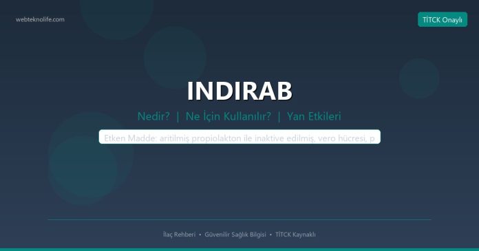 INDIRAB nedir ne işe yarar - ilaç bilgisi