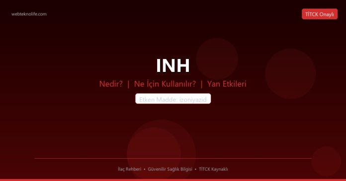 INH nedir ne işe yarar - ilaç bilgisi