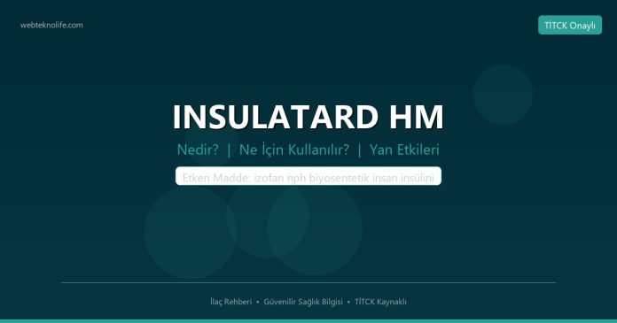 INSULATARD HM nedir ne işe yarar - ilaç bilgisi