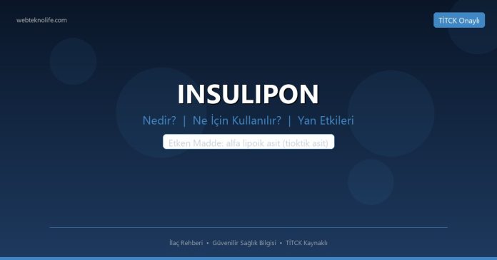 INSULIPON nedir ne işe yarar - ilaç bilgisi