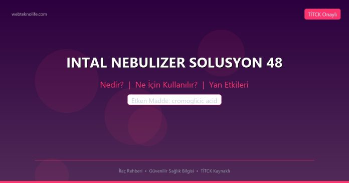 INTAL NEBULIZER SOLUSYON 48 nedir ne işe yarar - ilaç bilgisi