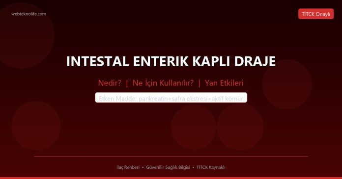 INTESTAL ENTERIK KAPLI DRAJE nedir ne işe yarar - ilaç bilgisi