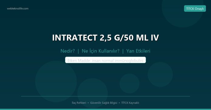 INTRATECT 2,5 G/50 ML IV nedir ne işe yarar - ilaç bilgisi