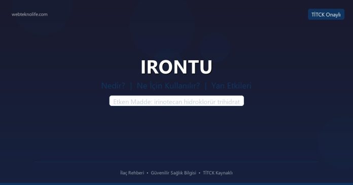 IRONTU nedir ne işe yarar - ilaç bilgisi