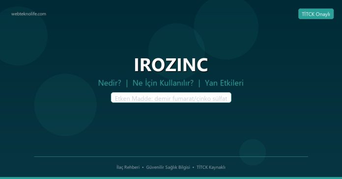 IROZINC nedir ne işe yarar - ilaç bilgisi