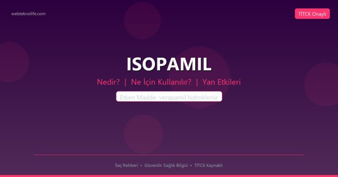 ISOPAMIL nedir ne işe yarar - ilaç bilgisi