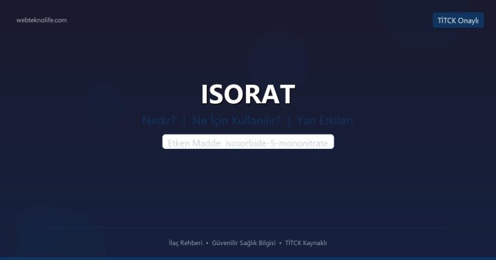 ISORAT nedir ne işe yarar - ilaç bilgisi