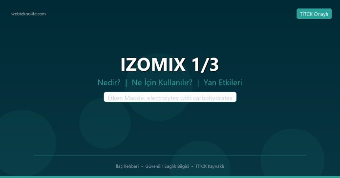 IZOMIX 1/3 nedir ne işe yarar - ilaç bilgisi
