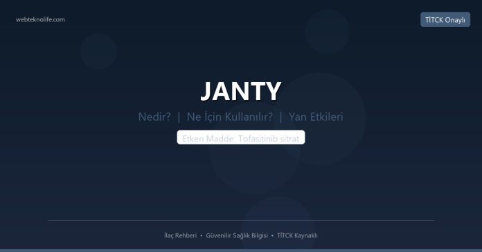 JANTY nedir ne işe yarar - ilaç bilgisi