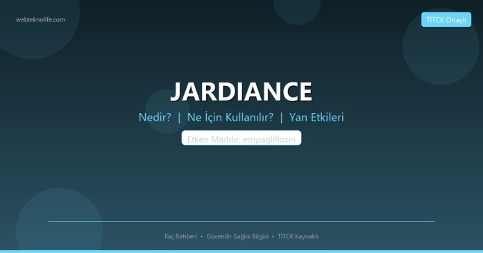 JARDIANCE nedir ne işe yarar - ilaç bilgisi