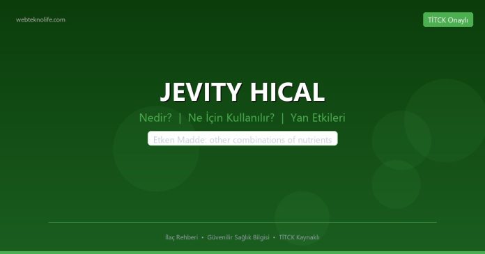 JEVITY HICAL nedir ne işe yarar - ilaç bilgisi