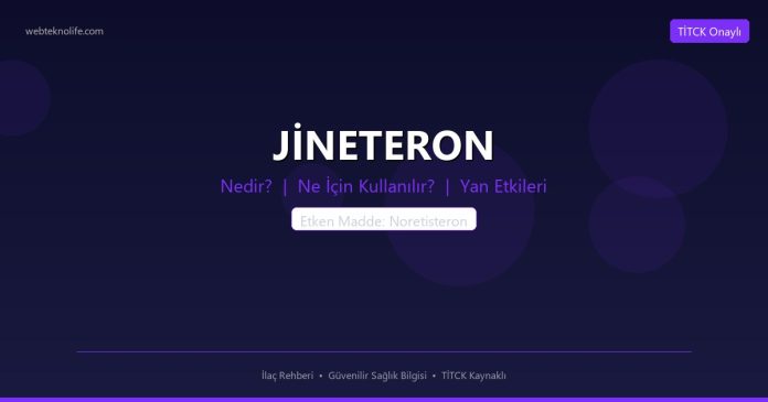 JİNETERON nedir ne işe yarar - ilaç bilgisi