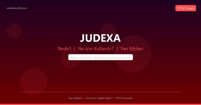 JUDEXA nedir ne işe yarar - ilaç bilgisi
