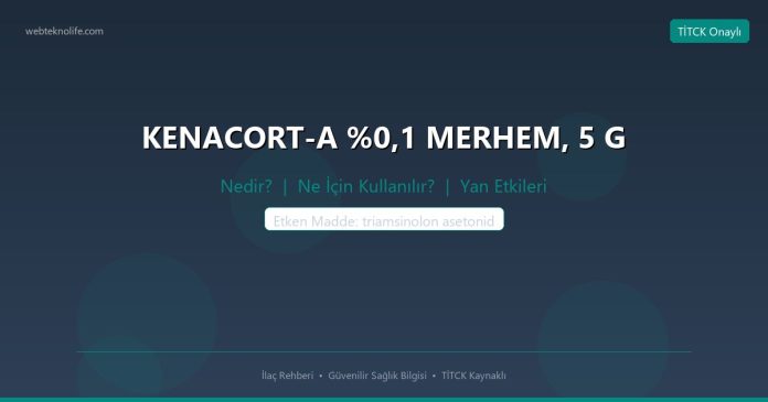 KENACORT-A %0,1 MERHEM, 5 G nedir ne işe yarar - ilaç bilgisi