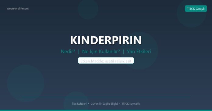 KINDERPIRIN nedir ne işe yarar - ilaç bilgisi
