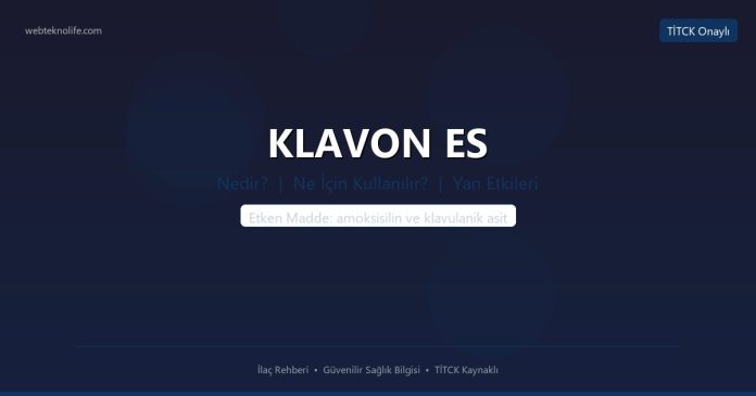 KLAVON ES nedir ne işe yarar - ilaç bilgisi