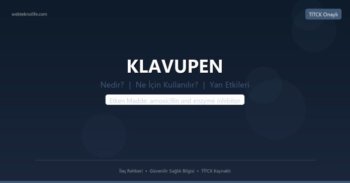 KLAVUPEN nedir ne işe yarar - ilaç bilgisi